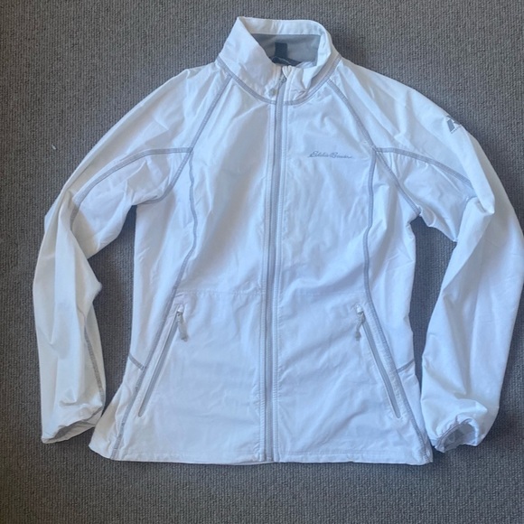 Eddie Bauer active jacket sz Medium. Long sleeve, White/gray trim - Picture 1 of 3
